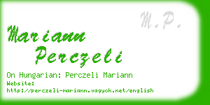 mariann perczeli business card